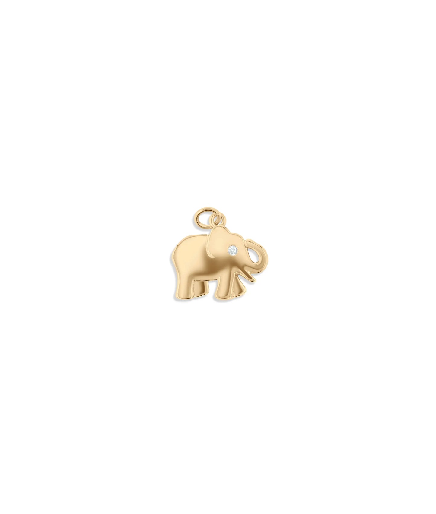 Rose gold Elephant Diamond Charm featuring majestic sparkle