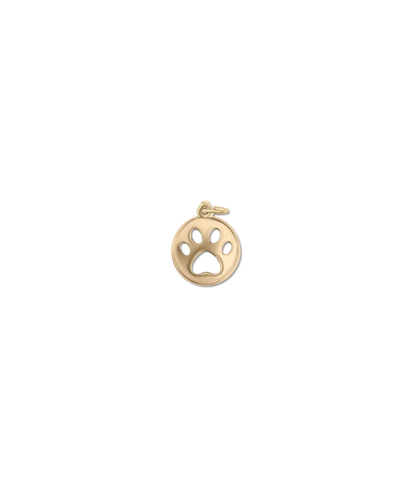 Rose gold Circle Paw Charm featuring pet style