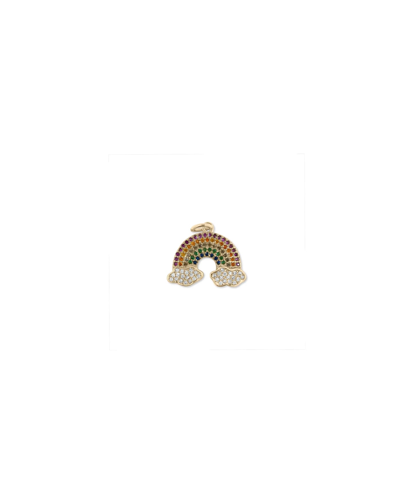 Rose gold Rainbow Pave Charm featuring uplifting sparkle