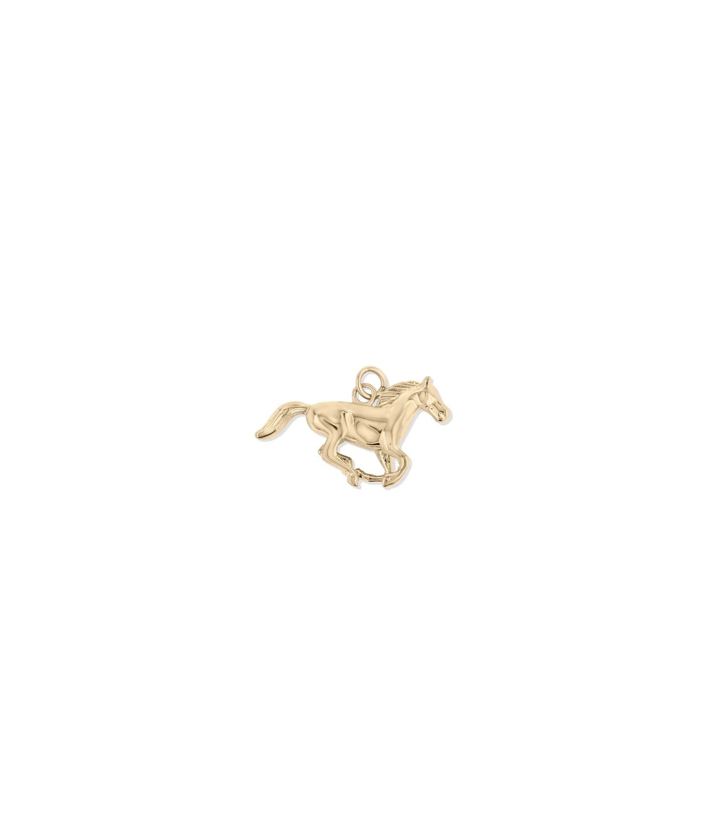 Rose gold Running Horse Charm featuring dynamic style