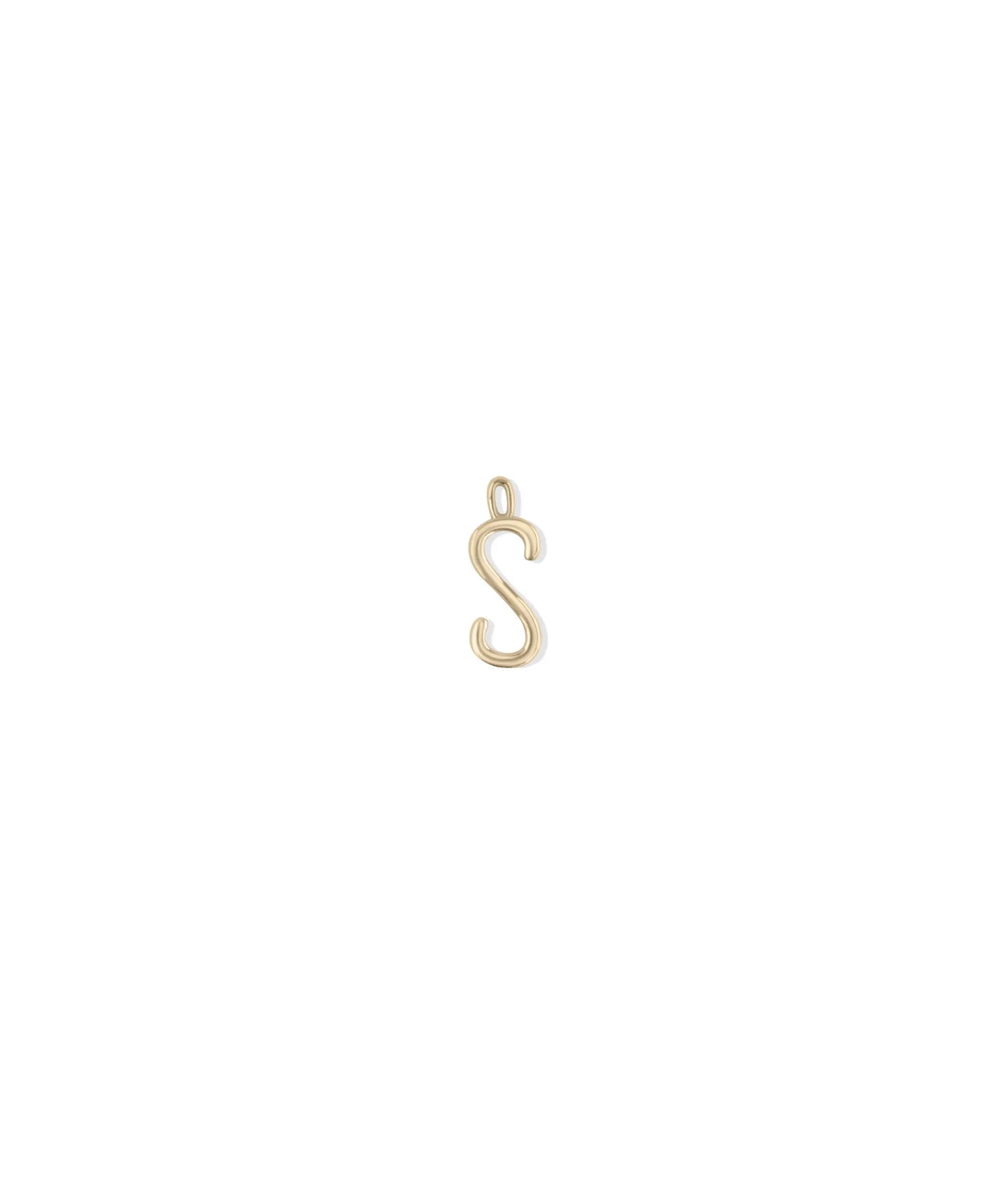 Elongated Letter Charm - 79e | Everyday 14K Gold Jewelry