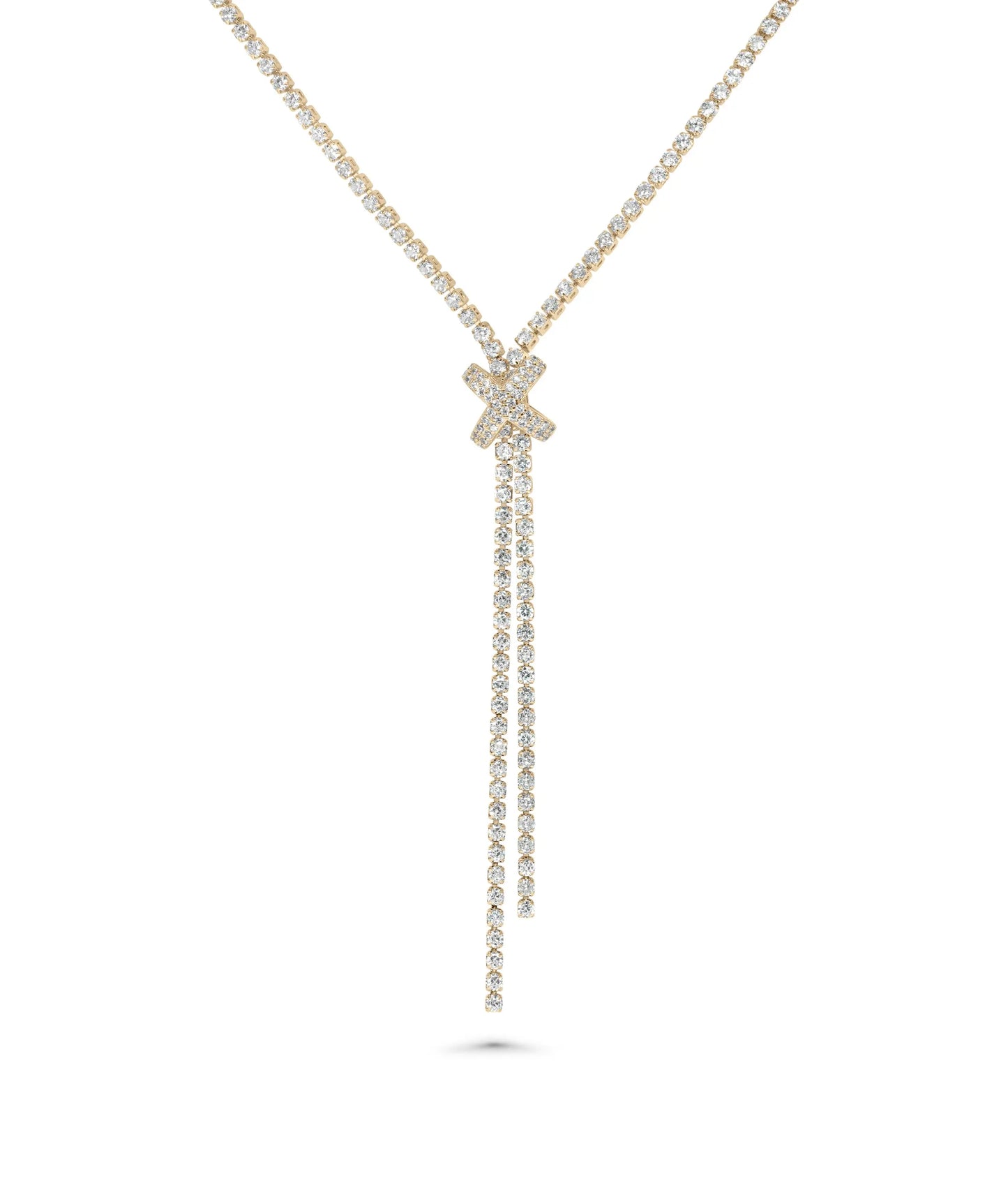 Diamond Knot Necklace rose gold featuring eternal bond symbol