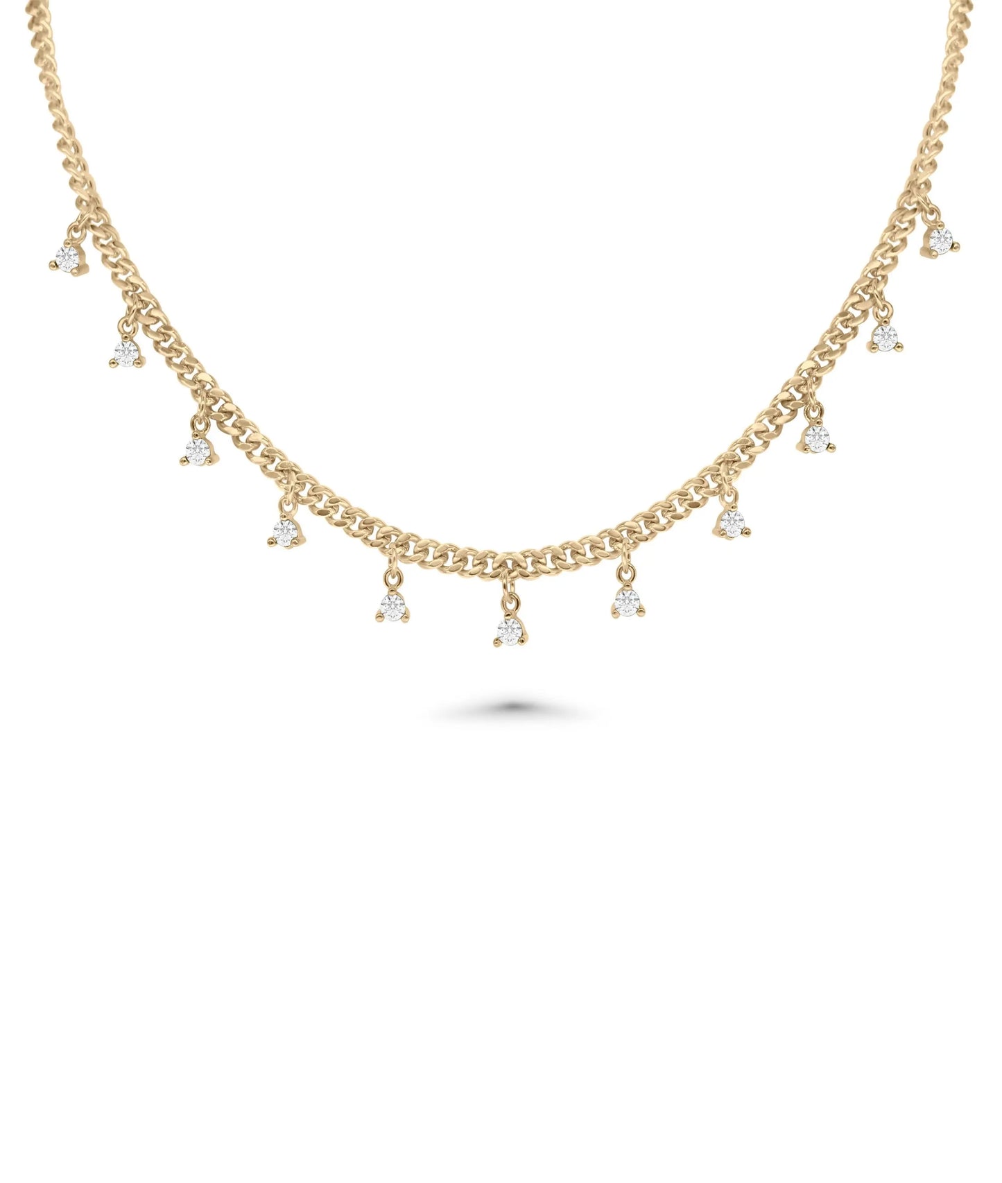 Birthstone Layered Station Necklace - 79e | Everyday 14K Gold Jewelry