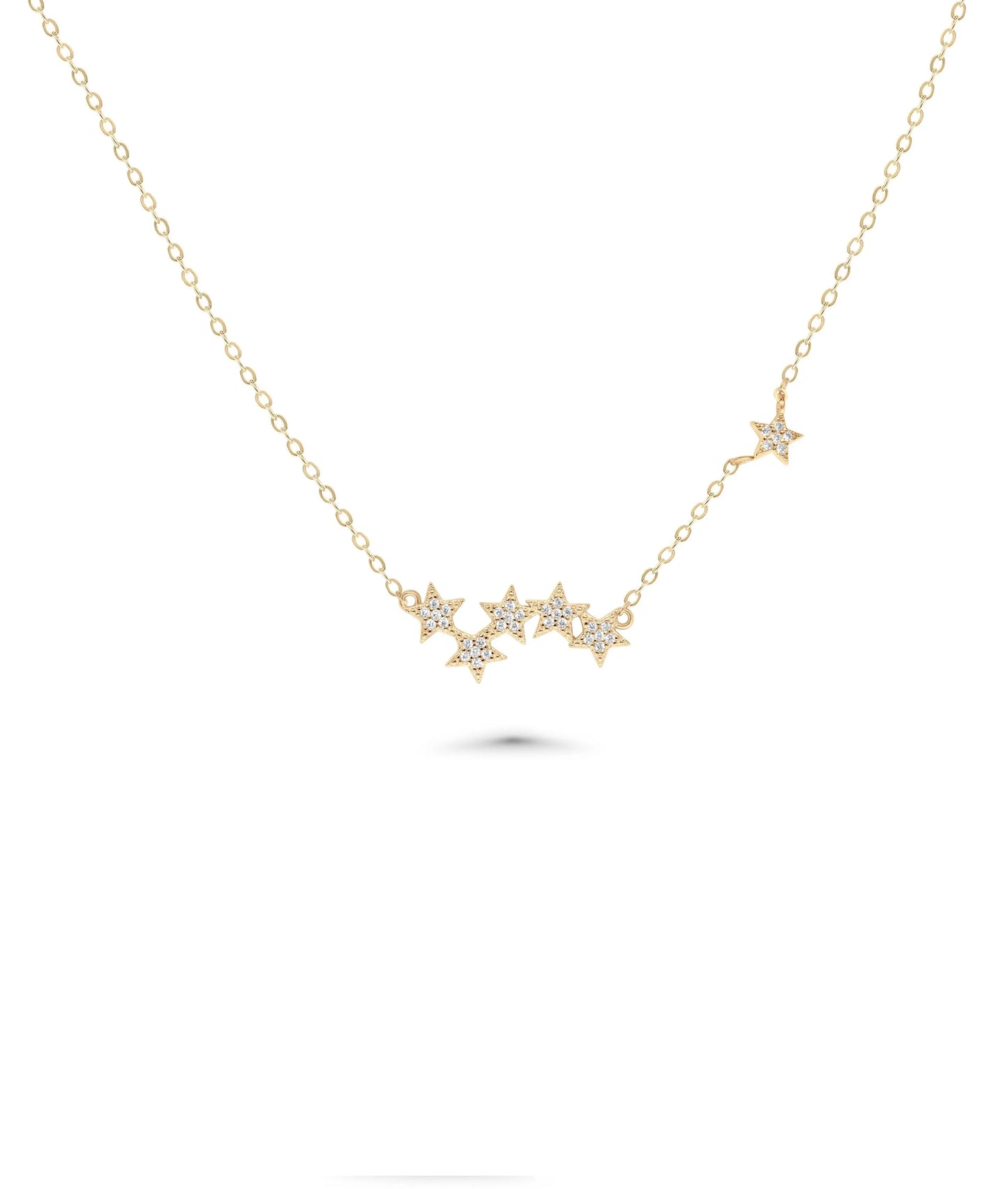 Cluster of Stars Necklace rose gold featuring diamond starlight sparkle