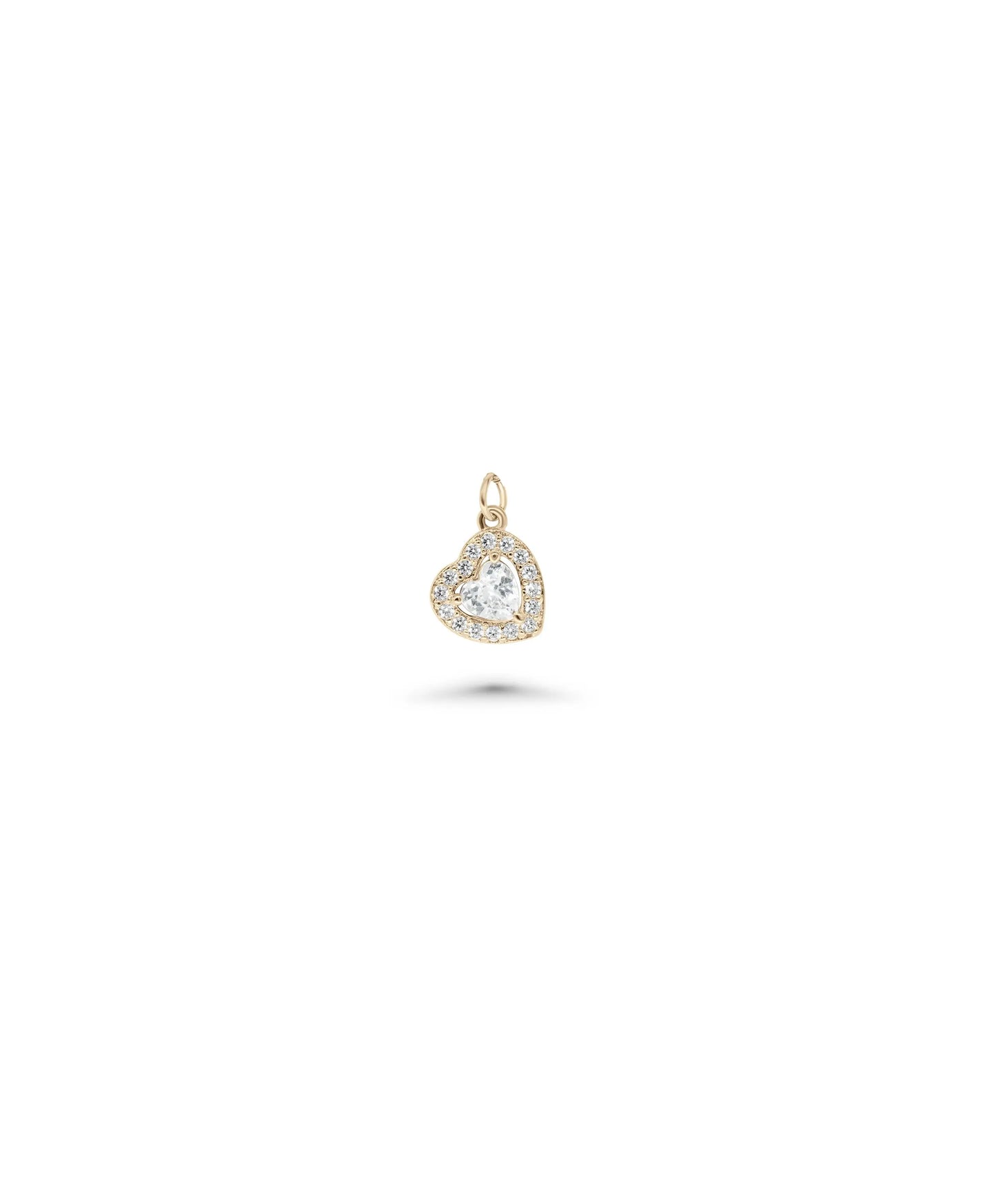 Rose gold Diamond Solitaire Charm featuring sparkle