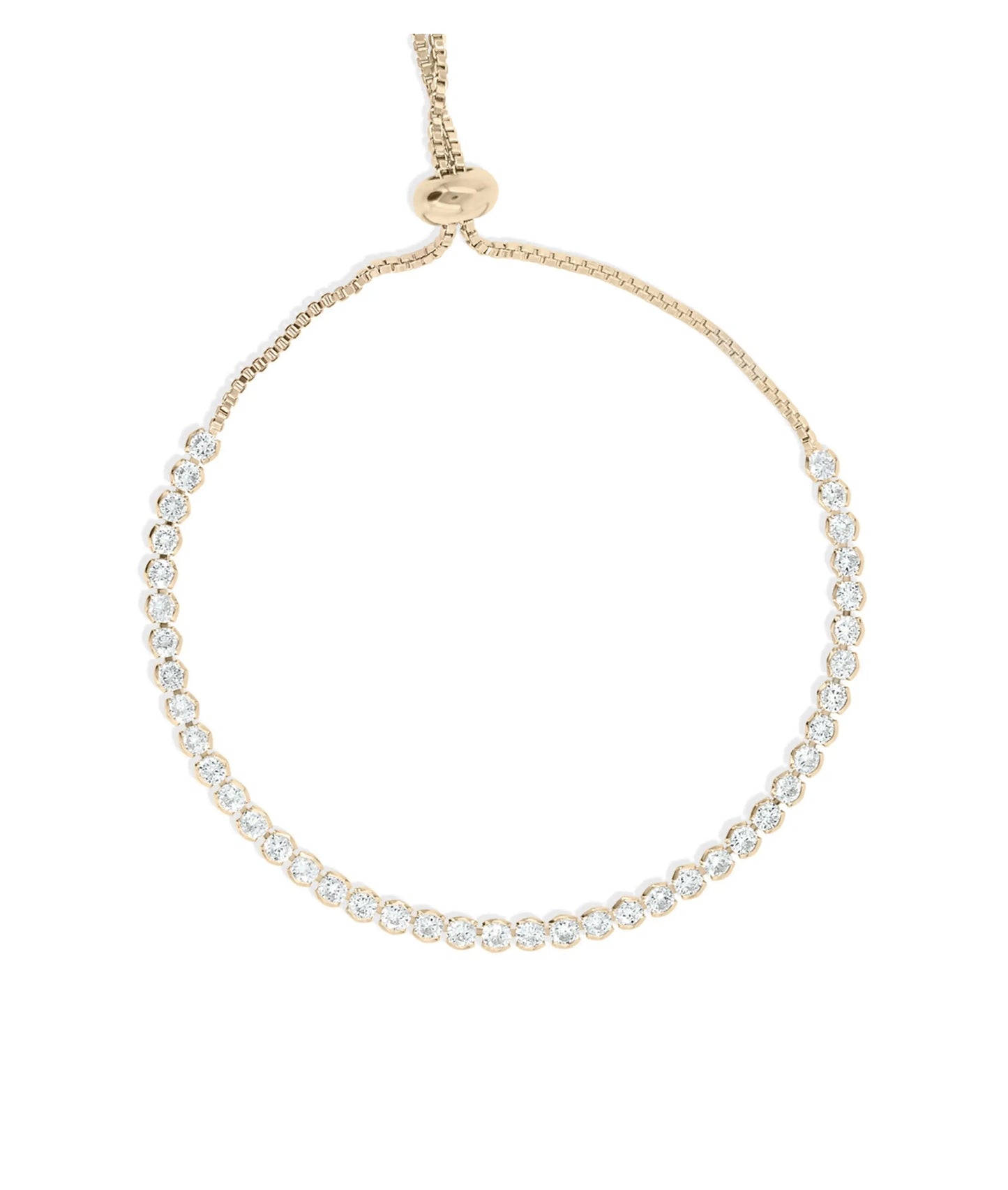 Rose gold Diamond Tennis Bolo Bracelets featuring 4.45 carat weight