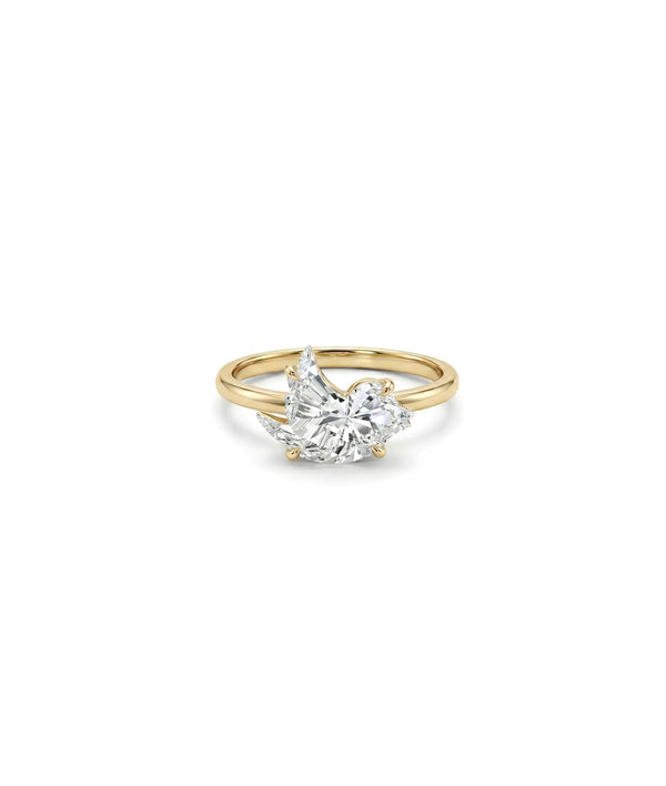 ONE CUT™ Sparrow Bird Prong Set Band Ring