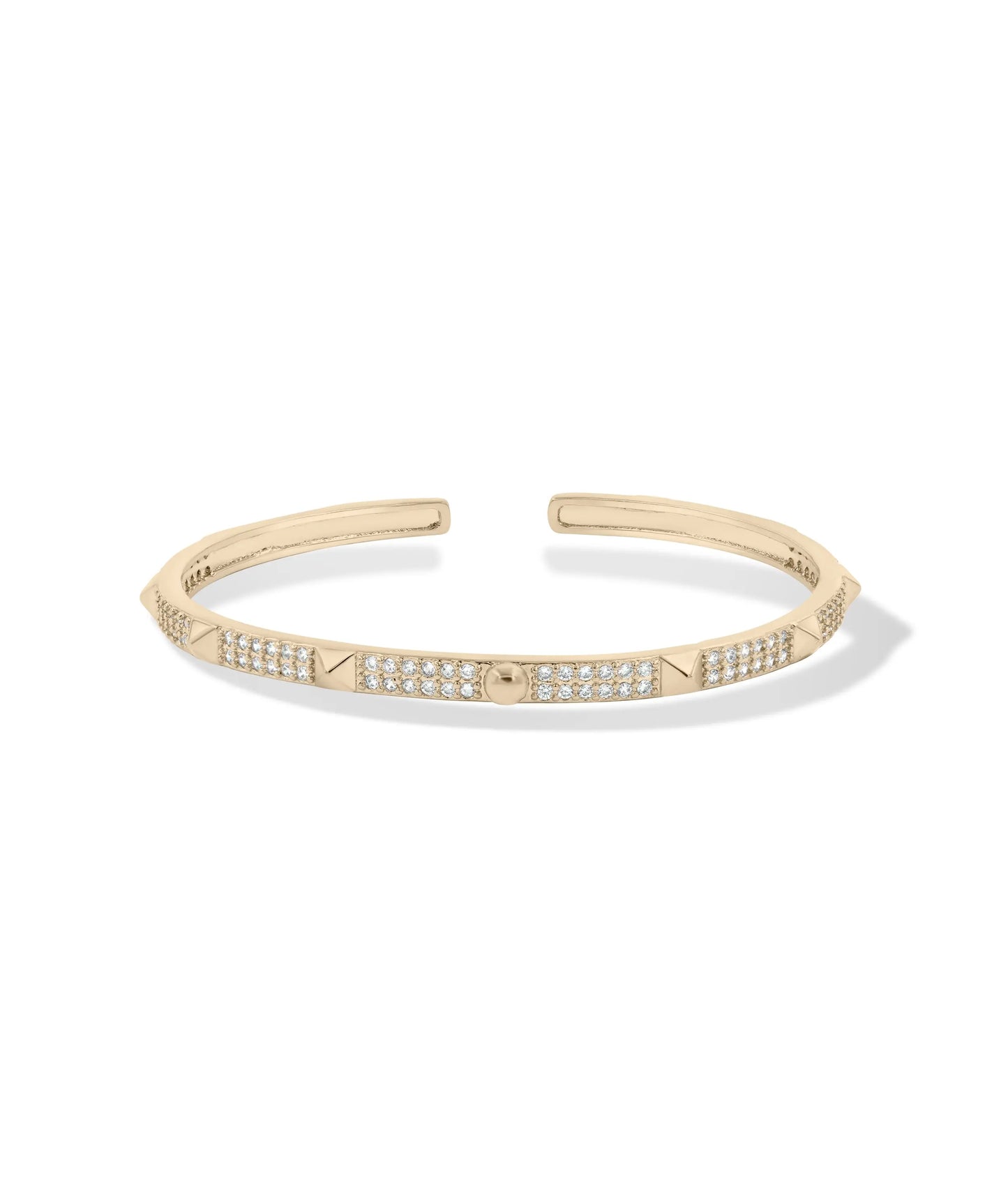 Rose gold Diamond Pave Cuff Bangle featuring 1.35 ctw diamonds
