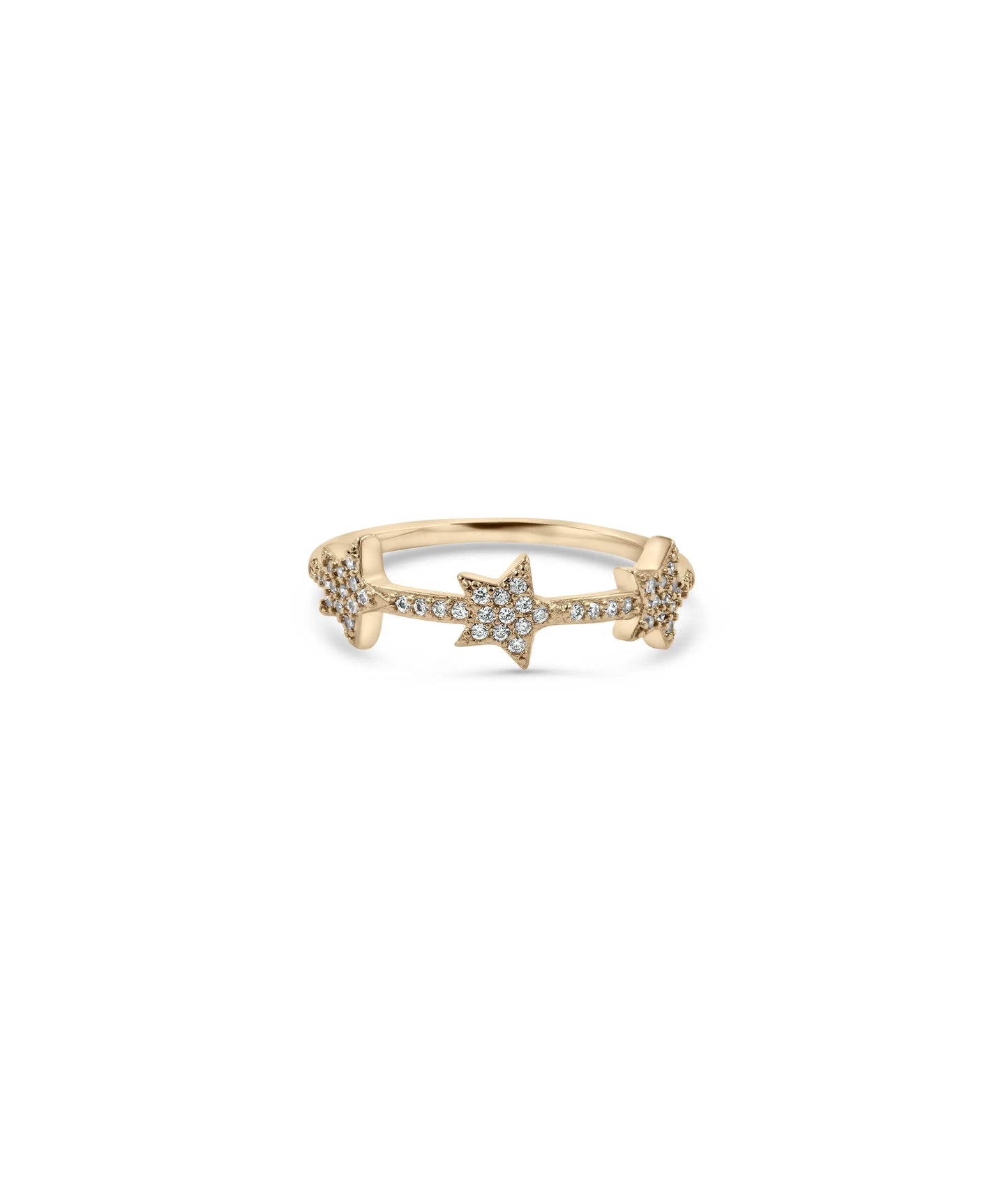 Star Station Band Ring rose gold featuring delicate celestial motifs