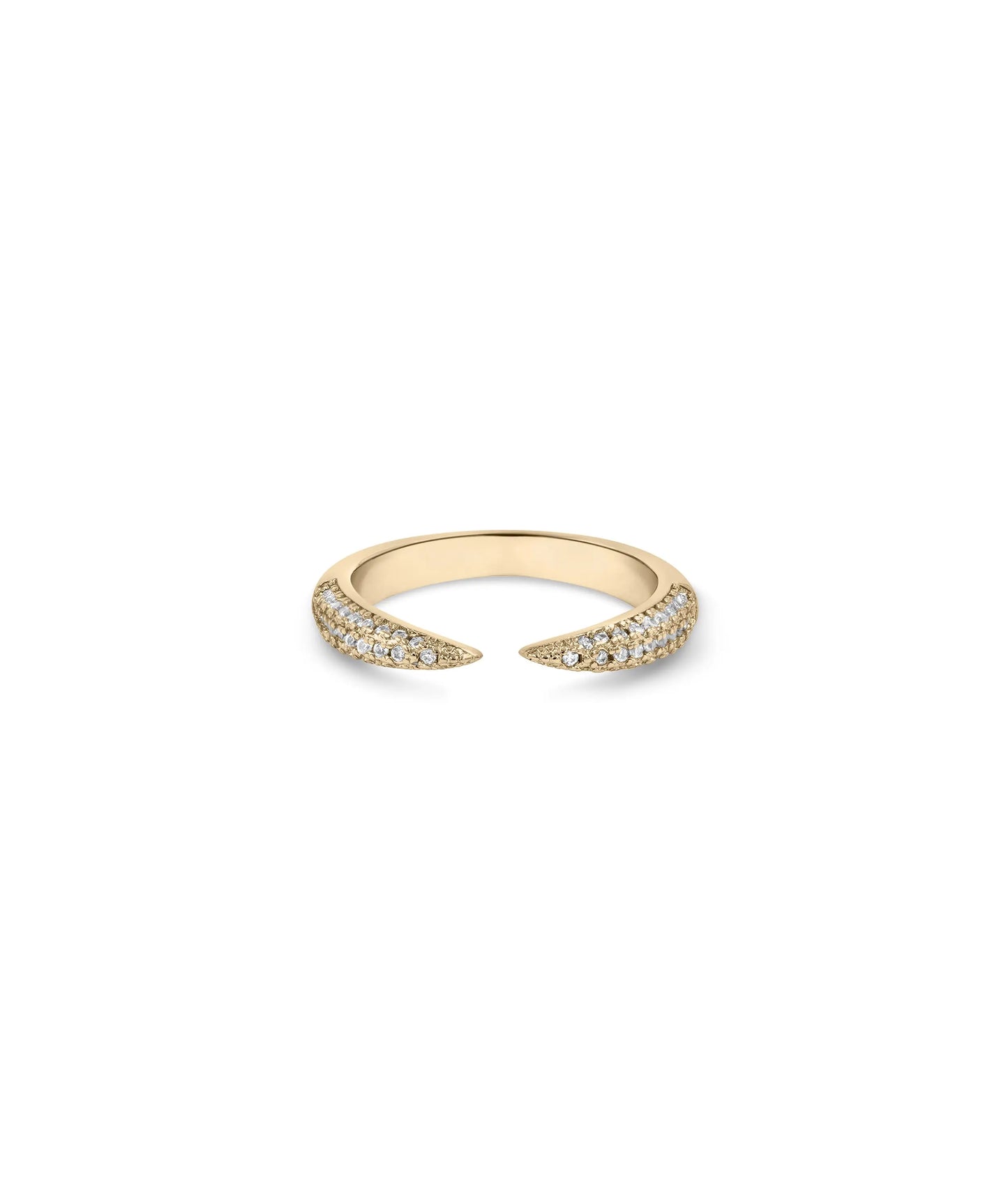 Diamond Split Ring rose gold featuring contemporary open structure