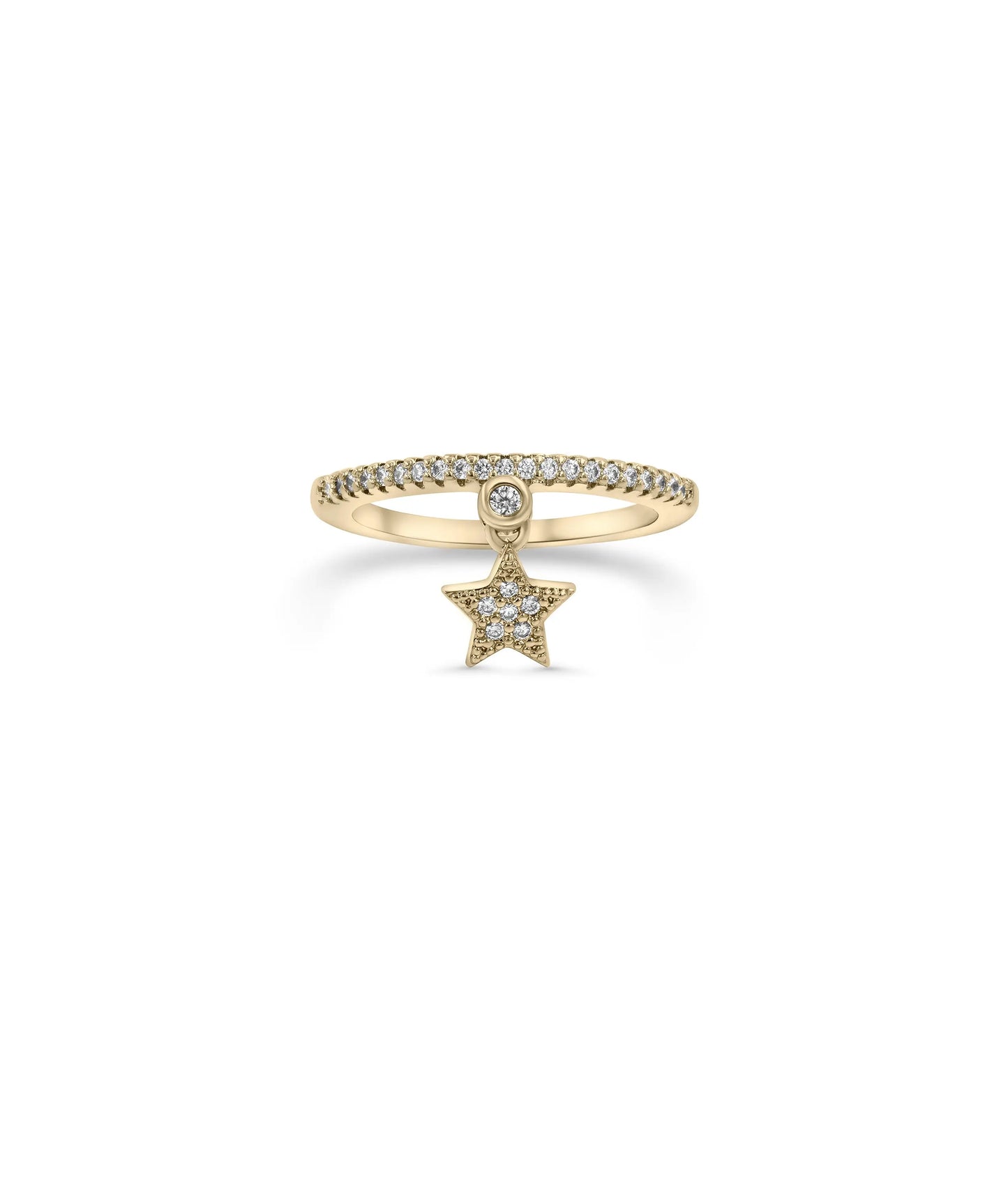 Star Diamond Ring rose gold featuring delicate star design