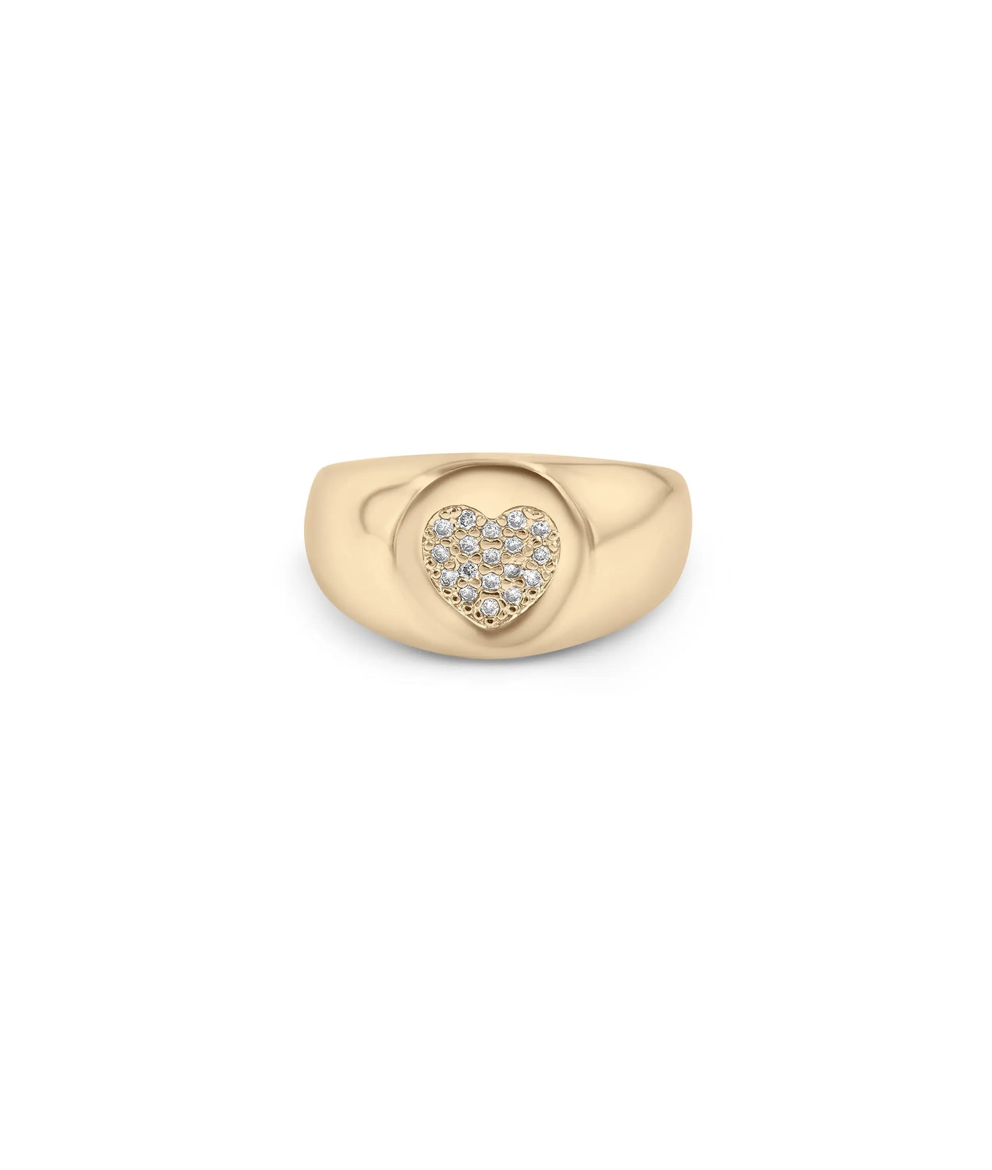 Heart Signet Ring rose gold featuring classic love symbol
