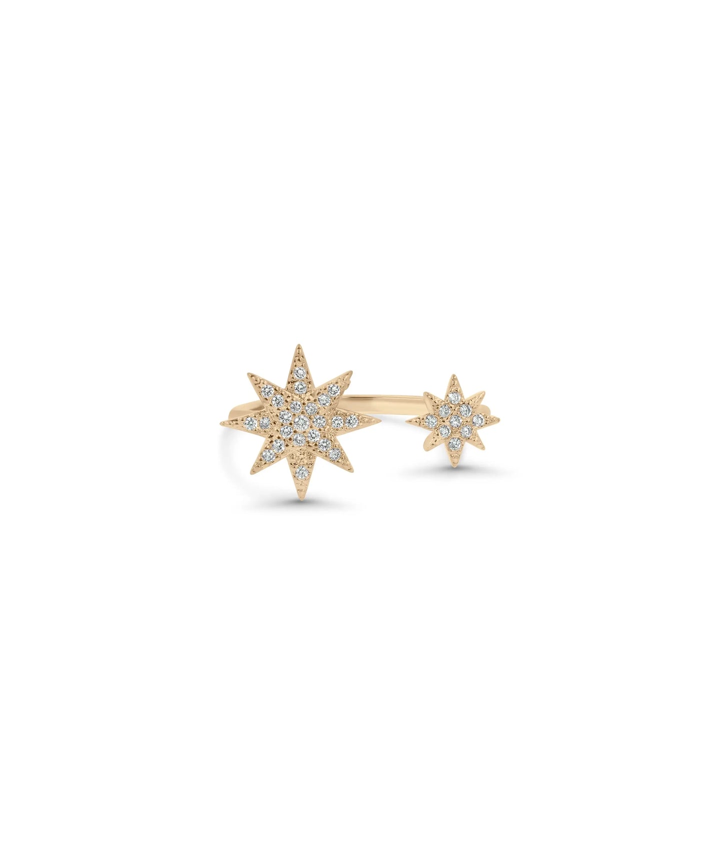 Star Band Ring rose gold featuring multi-sized star motif