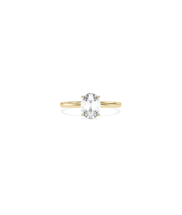 Solitaire 4 Prong Ring Classic Engagement 2 carat diamond in gold setting