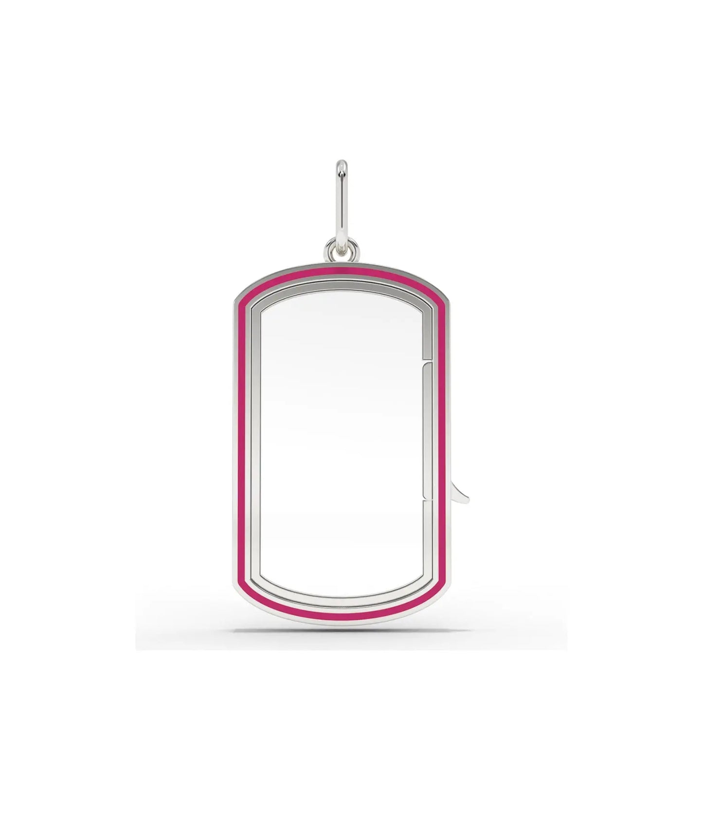 Gold enamel locket 20x12mm worn on chain necklace colorful artistic styling display