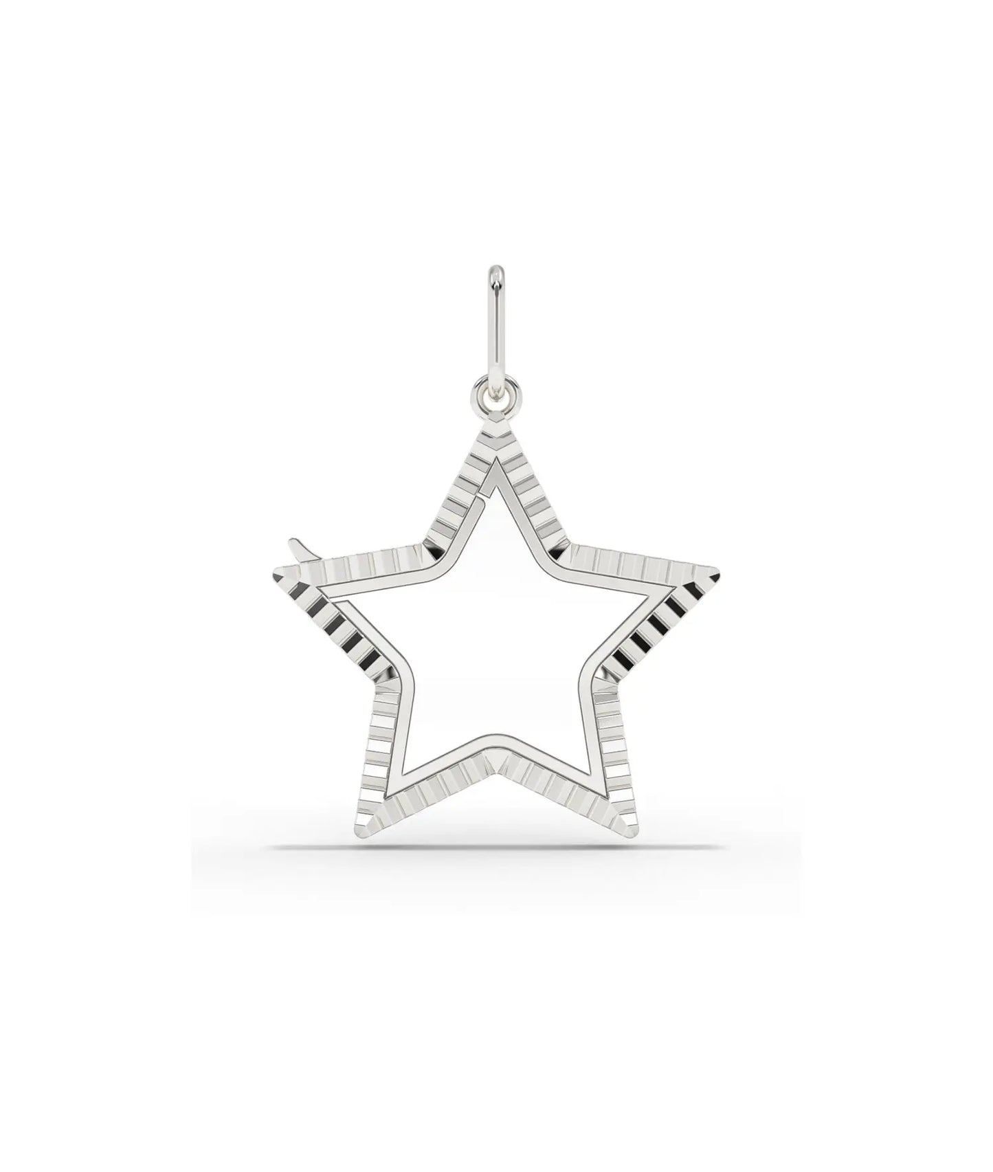 Gold fluted star locket 25mm worn on chain necklace statement piece elegant display