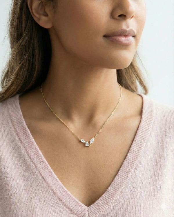 Three-Stone Diamond Necklace alternate view