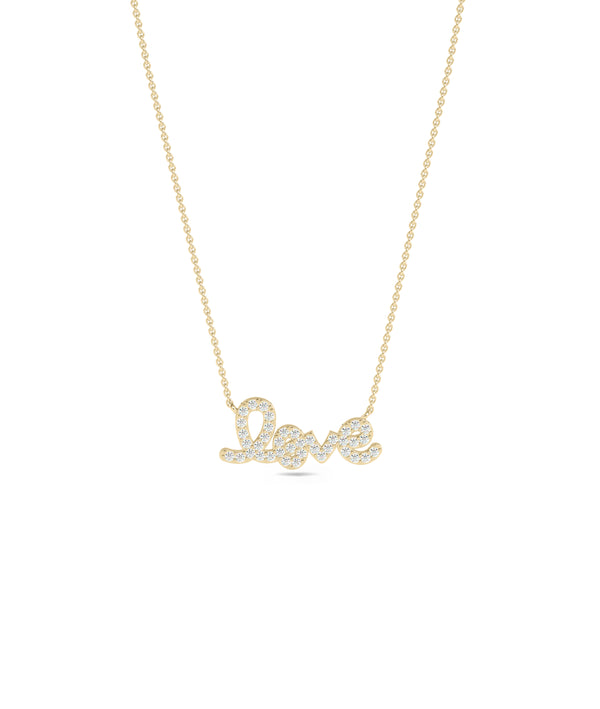Pave Diamond Love Necklace media