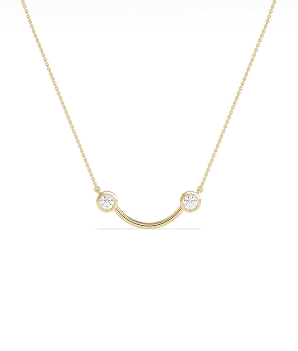 Two-Stone Smile Diamond Necklace media