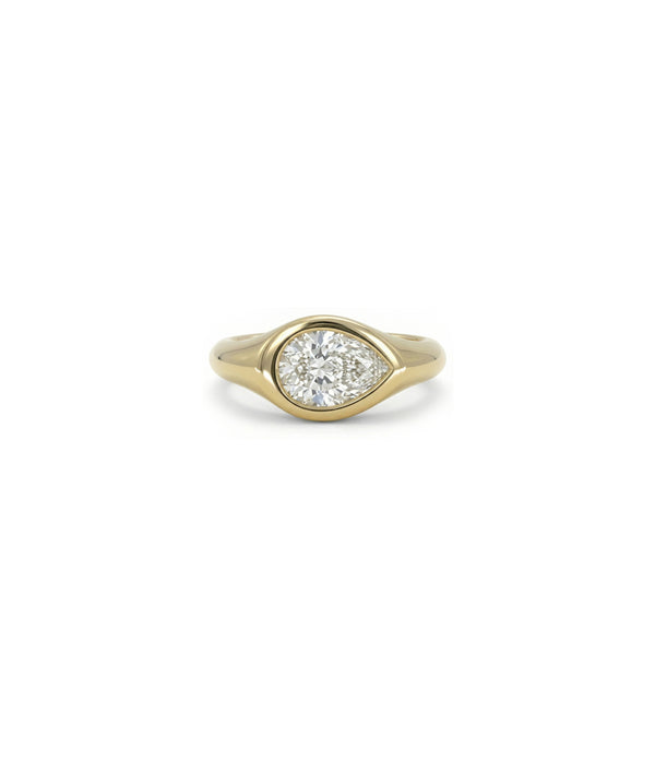 Bezel Pinky Diamond Solitaire Ring media