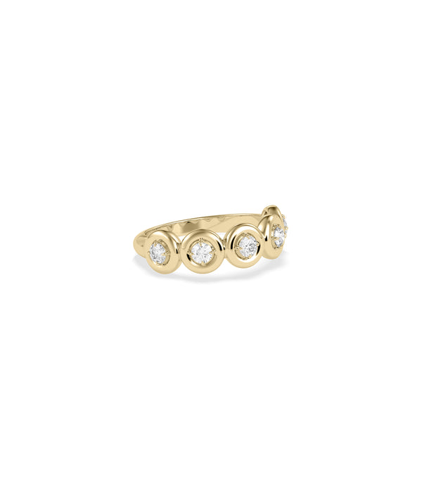 Bubble Set Diamond Half Eternity Band Ring media alternate view