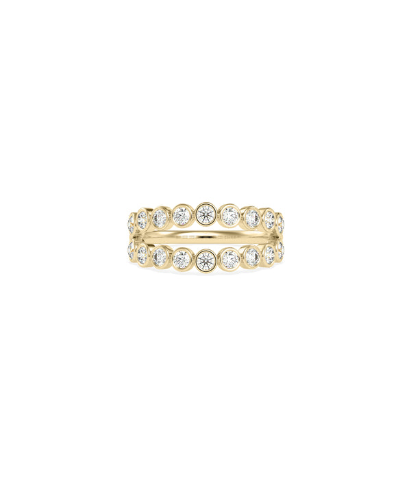 2-Row Bezel Diamond Band Ring media