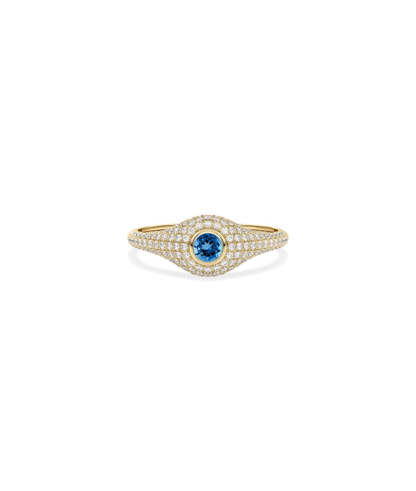 Solitaire with Pave Accent Band Ring media