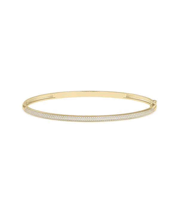 Three-Row Pave Diamond Bangle media