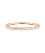 Diamond station bangle bracelet in 14K rose gold