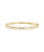 Diamond station bangle bracelet in 14K yellow gold