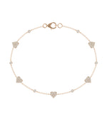 Pave Heart & Solitaire Station Bracelet media