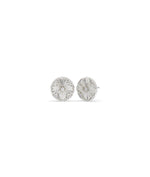 Fluted Clover Diamond Stud Earrings media