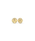 Fluted Clover Diamond Stud Earrings
