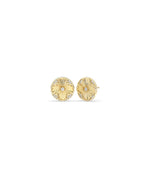 Fluted Clover Diamond Stud Earrings media
