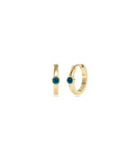 Bezel Set Solitaire Hoop Earrings media