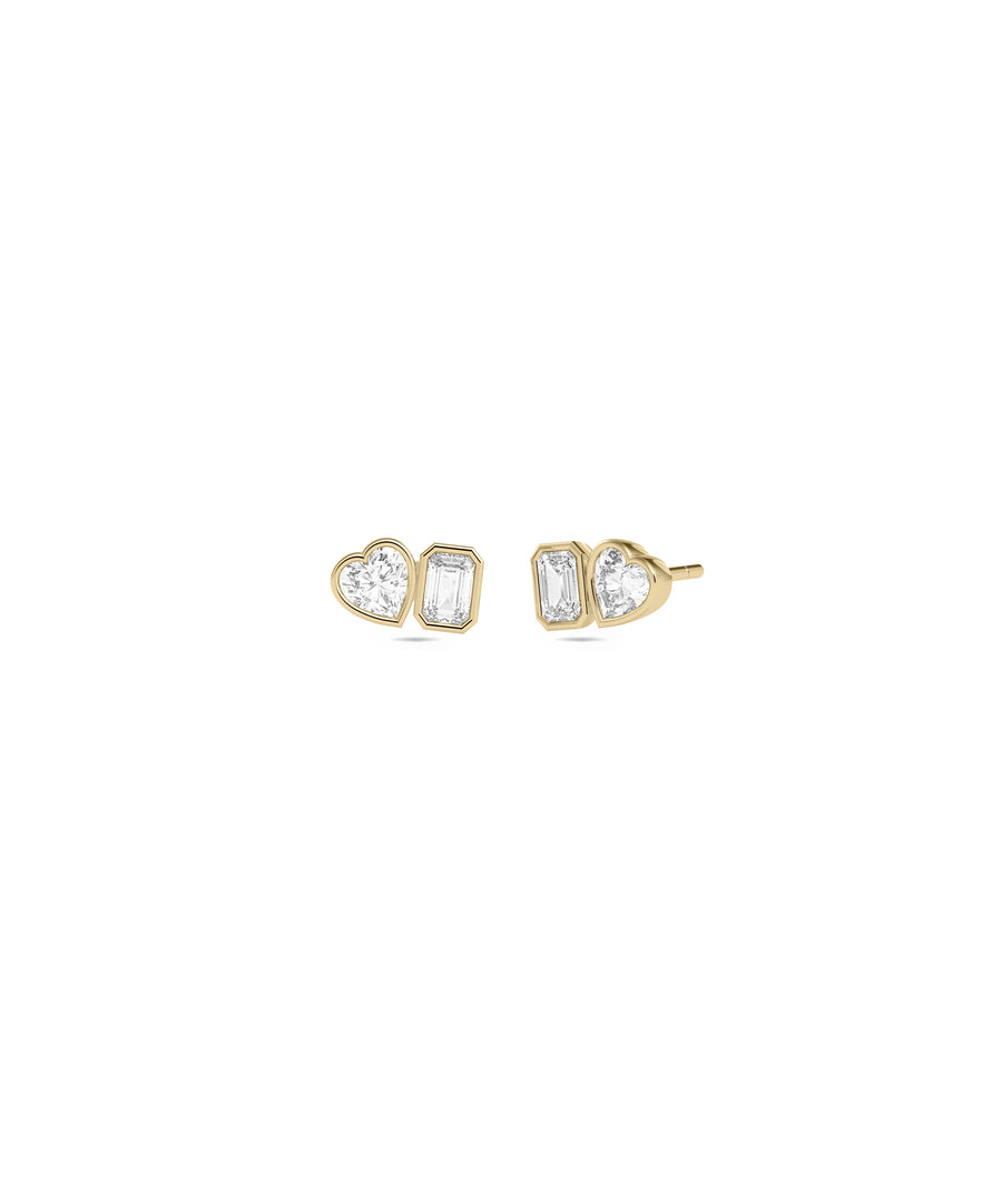 Toi-Et-Moi Diamond Solitaire Stud Earring media