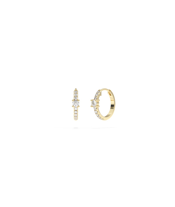 Diamond Solitaire Hoop Earring media