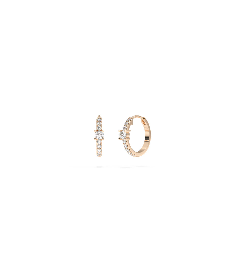 Diamond Solitaire Hoop Earring media