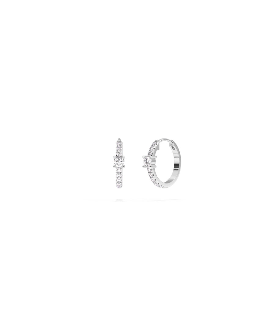 Diamond Solitaire Hoop Earring media