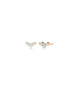 Diamond Chevron Stud Earring media
