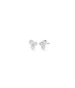 Three-Stone Diamond Stud Earrings media