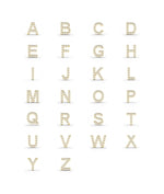 Diamond letter charms for glass locket closeup showing sparkle and detail craftsmanship