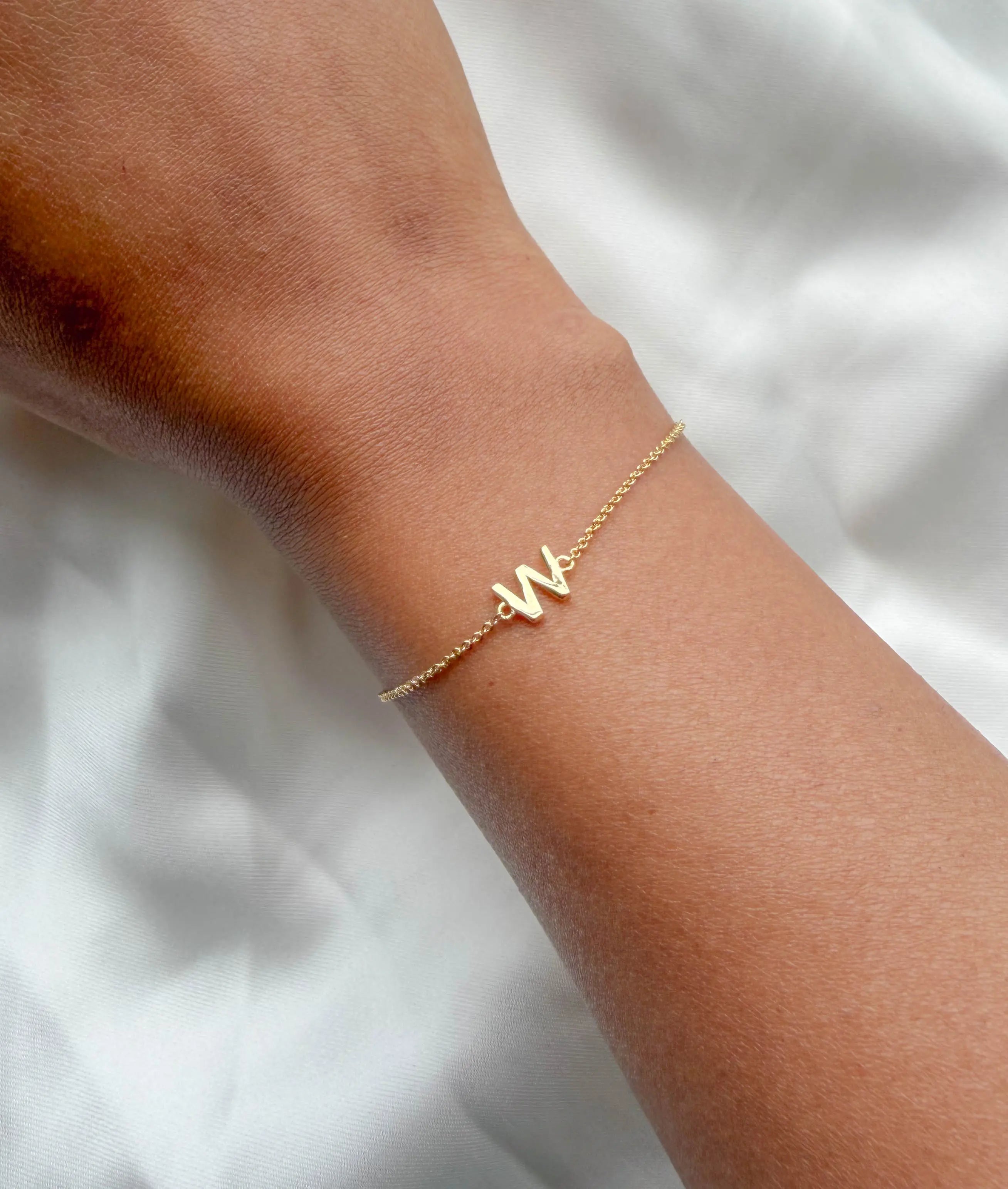 STERLING SILVER Custom Initial Bracelet