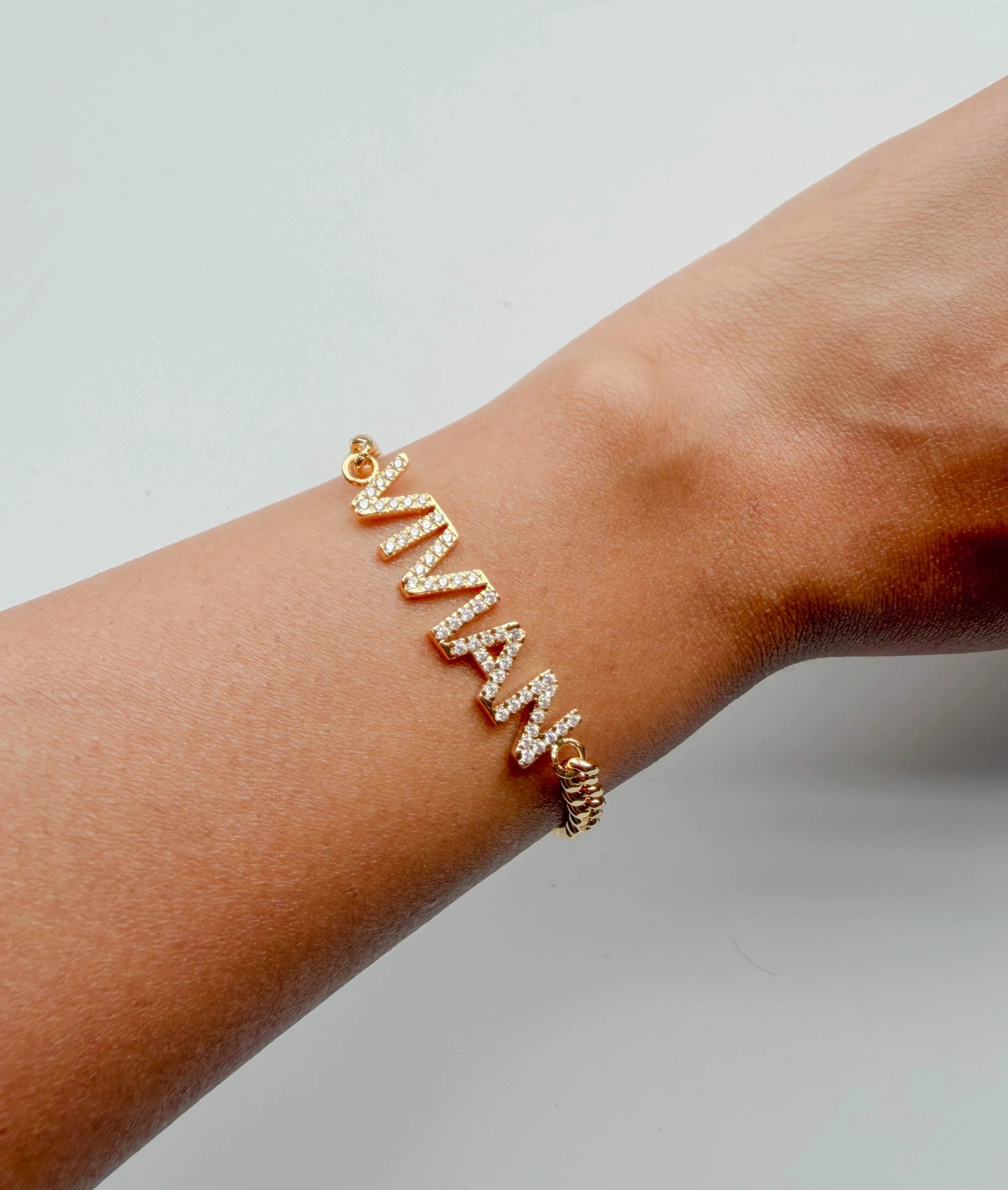 Custom Diamond Name Curb Link Bracelet