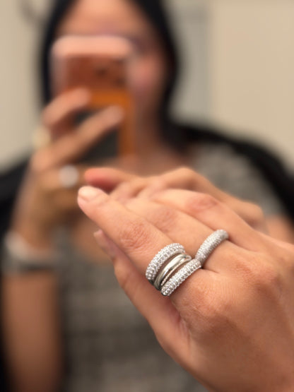 Triple Row Diamond Band