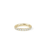 Side view Diamond Eternity Band Ring showing 3.3mm width and eternal coverage