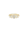 Five-Stone Graduating Bezel Oval Diamond Band Ring