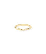 Pyramid band ring side view displaying delicate 2mm width and dimensional detail