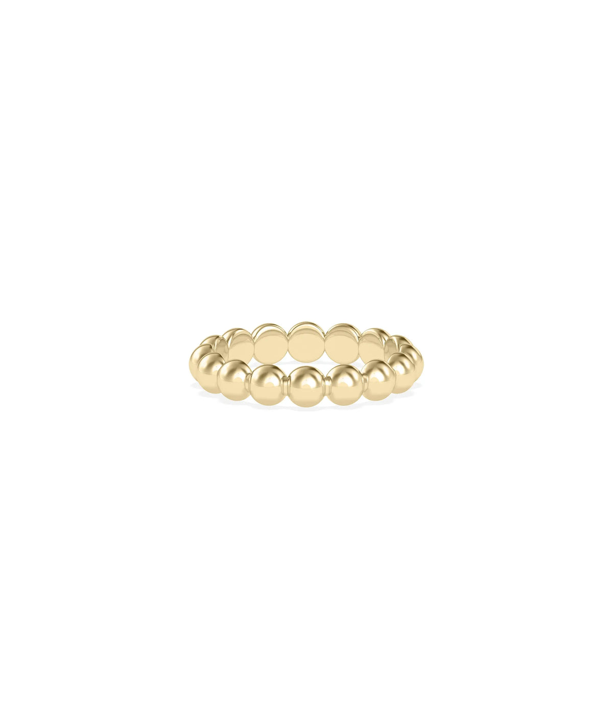 4.00 mm Wide Beaded Band Ring - 79e | Everyday 14K Gold Jewelry