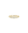 5 Stone Graduating Diamond Band Ring on white background showing progressive stone sizes